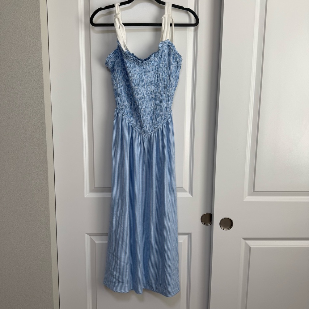 Sienna Sky Light Blue Smocked Dress